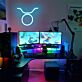 Stier Sternzeichen Symbol LED-Neonschild Wohnzimmer Schlafzimmer