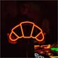 Croissant LED-Neonschild für Bäckerei Café