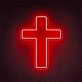 Kreuz LED-Neonschild für Kirche oder Wohnzimmer