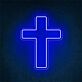 Kreuz LED-Neonschild für Kirche oder Wohnzimmer