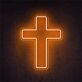 Kreuz LED-Neonschild für Kirche oder Wohnzimmer