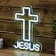 Add a Heartfelt Glow to Weddings, Celebrations, and Home Sanctuaries with the Cross With Love Back Plate LED Neon Sign.