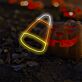 Zuckerstück in Dreiecksform LED-Neonschild für Halloween Party