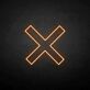 Grafisches X als LED-Neonschild