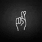 Hand mit gekreuzten Fingern LED-Neonschild für Schlafzimmer Wohnzimmer