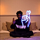 Hand mit gekreuzten Fingern LED-Neonschild für Schlafzimmer Wohnzimmer