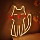 Brighten Up Any Space: Cute Cartoon Cat LED Wall Neon Sign perfect for Kids' Rooms, Nurseries, and Cat Cafes.