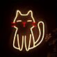 sitzende Katze LED-Neonschild Wohnzimmer Schlafzimmer