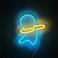 Spielfigur mit Hula-Hoop-Reifen LED-Neonschild Kinderzimmer