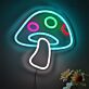 Brighten Up Your Space: Perfect for Home Decor, Kids’ Rooms, and Parties - Cute Mushroom Shaped LED Neon Sign Night Light For