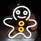 Lebkuchenmann LED-Neonschild für Küche und Weihnachten