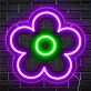 Blumenform LED-Neonschild für Wohnzimmer Schlafzimmer