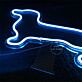 Hund Silhouette LED-Neonschild Wohnzimmer Haustierladen