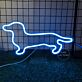 Hund Silhouette LED-Neonschild Wohnzimmer Haustierladen