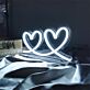 zwei Herzen LED-Neonschild Wohnzimmer Schlafzimmer