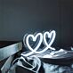 zwei Herzen LED-Neonschild Wohnzimmer Schlafzimmer