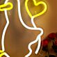 Ente mit Herz LED-Neonschild Wohnzimmer Kinderzimmer
