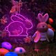 Kaninchen Silhouette LED-Neonschild Wohnzimmer Kinderzimmer