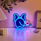 Elefantenkopf mit Herz als LED-Neonschild