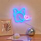 Elefantenkopf mit Herz als LED-Neonschild