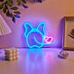 Elefantenkopf mit Herz als LED-Neonschild