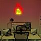 Flamme LED-Neonschild für Schlafzimmer oder Kinderzimmer