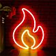 Enhance Any Setting with Flame LED Neon Sign: Perfect for Bars, Weddings, and Home Decor Ambiance.