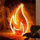 Flamme LED-Neonschild für Bar oder Wohnzimmer