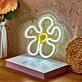 Brighten Your Space: Flower Back Panel LED Neon Light Perfect for Weddings, Home Decor, and Chic Bars.