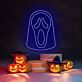 Schrei Maske LED-Neonschild für Halloween Party