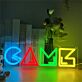 GAME LED Neonschild als moderne Wanddekoration