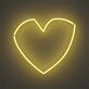 Herzform LED-Neonschild Wohnzimmer Schlafzimmer