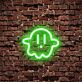 grüner Cartoon Geist LED-Neonschild Gamingzimmer Bar