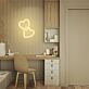 zwei verbundene Herzen LED-Neonschild Schlafzimmer Wohnzimmer