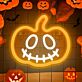 Halloween Kürbis mit Gesicht LED-Neonschild für Halloween Party