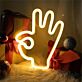 Handzeichen OK LED-Neonschild Wohnzimmer Büro