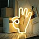 Handzeichen OK LED-Neonschild Wohnzimmer Büro