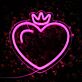 Herz mit Krone als LED-Neonschild