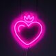 Herz mit Krone als LED-Neonschild