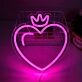 Herz mit Krone als LED-Neonschild