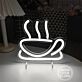 Brighten Your Cafe or Kitchen Ambiance with the Hot Coffee LED Neon Sign.