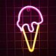 Brighten Up Your Space: Ice Cream LED Neon Sign USB Powered for Home Decor, Bars, and Birthday Celebrations