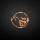 Cartoon Geist LED-Neonschild Gaming Zimmer