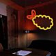 Panierte Garnele als LED-Neonschild für Restaurants