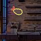 Panierte Garnele als LED-Neonschild für Restaurants