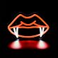 Brighten Your Bar, Party, or Game Room with the LED Neon Light Teeth Mouth Cool Fangs Man Cave.