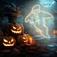 Geisterfigur LED-Neonschild für Halloween Party