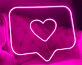 Herz Symbol in Chatblase LED-Neonschild Wohnzimmer Schlafzimmer