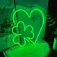 Herz mit Kleeblatt LED-Neonschild Wohnzimmer Bar