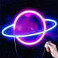 Planet mit Ring LED-Neonschild Wohnzimmer Schlafzimmer